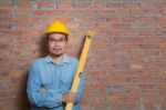 Construction Technician Stock Photo