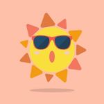 Summer Sun Wearing Sunglasses Stock Photo