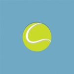 Tennis Ball Flat Icon   Illustration  Stock Photo