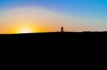 Sunrise Over The Desert In Sudan Stock Photo