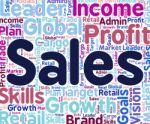 Sales Word Shows Text Retail And Words Stock Photo