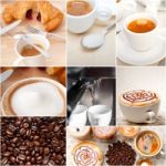 Selection Of Different Coffee Type On Collage Composition Stock Photo