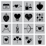 Valentine Icon Set  Illustration Stock Photo