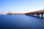 Pier Or Bridge On Sea In Ansan, South Korea Stock Photo