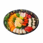 Take Away Sushi Express On Plastic Tray Stock Photo