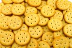 Round Crackers Stock Photo