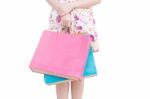 Girl With Shopping Bags Stock Photo