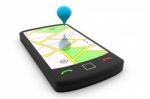 Mobile Phone Gps Stock Photo