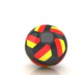 Germany Soccer Ball On White Background Stock Photo