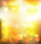 Gloden Elegant Abstract Background With Bokeh Lights Stock Photo