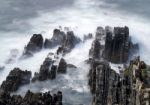 Rocks Formations On Alentejo Coastline Stock Photo