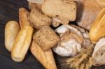 Fresh Assortment Of Baked Bread Varieties Stock Photo