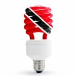 Flag Of  Trinidad On Bulb Stock Photo