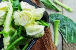 Vegetables On Wooden Stock Photo