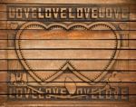 Love Wood Frame Stock Photo