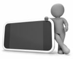 Smartphone Copyspace Shows World Wide Web And Blank 3d Rendering Stock Photo