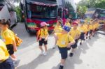 Primary Students Visit The Zoo, In The Jul 27, 2016. Bangkok Thailand Stock Photo