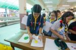 Student 9-10 Years Old, Scouts Work Together, Scout Camp In Pieamsuwan School Bangkok Thailand Stock Photo