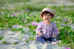 Portrait Of Crying Sad Baby Girl Is On Playground Stock Photo