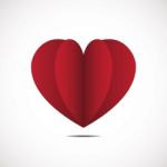 Heart Love Flat Design Icon  Illustration Stock Photo