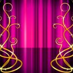 Stage Pattern Indicates Live Event And Abstract Stock Photo