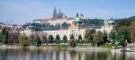 View From The Cechuv Bridge In Prague Stock Photo