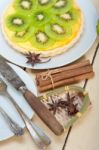 Kiwi  Pie Tart And Spices Stock Photo