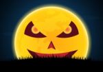 Halloween Devil Moon  Stock Photo