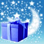 Blue Gift Box Stock Photo