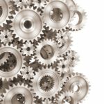 3d Rendering Gears Background Stock Photo