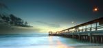 Pier At Dusk Stock Photo