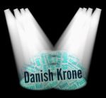 Danish Krone Represents Foreign Currency And Banknote Stock Photo