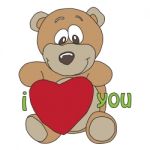 Teddy Bear With Heart Stock Photo