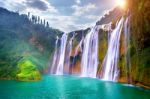 Jiulong Waterfall In Luoping, China Stock Photo