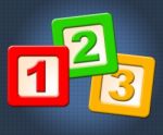 Numbers Numeracy Means Blocks Child And Numerals Stock Photo