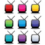 Colorful Tv Stock Photo