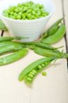 Hearthy Fresh Green Peas Stock Photo