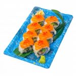 Take Away Sushi Express On Plastic Tray Stock Photo