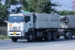 Trailer Dump Truck Stock Photo