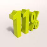 Percentage Sign, 11 Percent Stock Photo