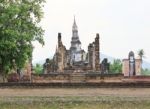 Sukhothai Historical Park, The Old Town Of Thailand In 800 Year Stock Photo