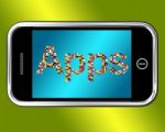 Mobile Phone Apps On Smartphone Stock Photo