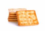 Crackers With Sugar Isolated On The White Background Stock Photo