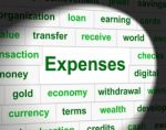 Costs Expenses Represents Price Financial And Balance Stock Photo