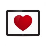  Love Heart Tablet Stock Photo