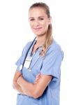 Confident Young Female Doctor Stock Photo