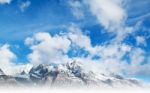 Beautiful Snow Mountain Stock Photo