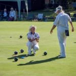 Isle Of Thorns, Sussex/uk - September 11 : Lawn Bowls Match At I Stock Photo