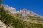 Scenic View Of Glacier National Park Stock Photo