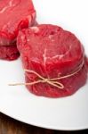 Raw Beef Filet Mignon Stock Photo